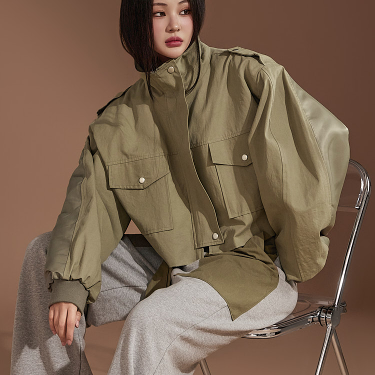 J2174 配色 フィールドジャケット ジャンパー韓国